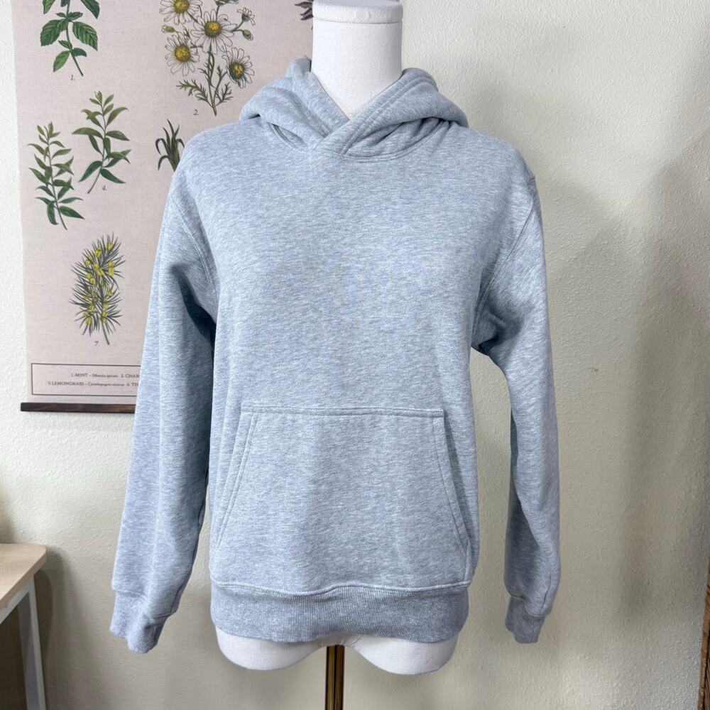 Aritzia Sweatfleece Cozy Perfect Heather Chrome Pullover Hoodie Sweatshirt XS